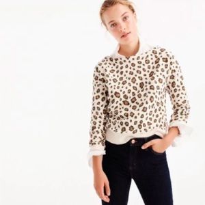 NWT J Crew Leopard Sweatshirt